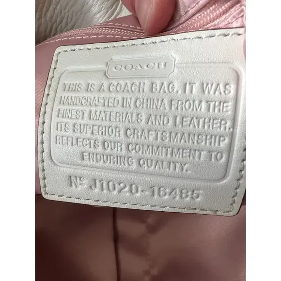 COACH White Leather Shoulder Bag 16485 w/ tag, tassel & charm EUC - Picture 11 of 11